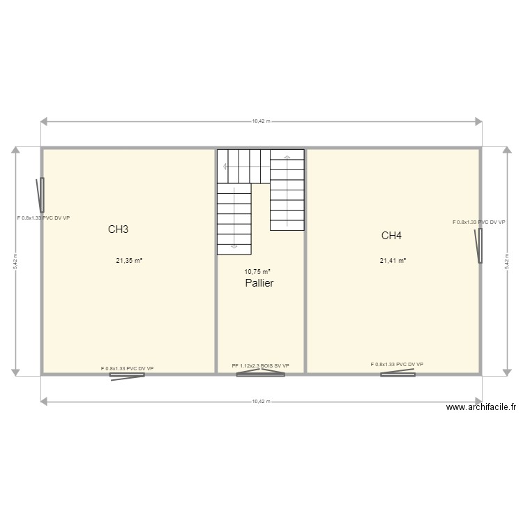 etage MAYOLI. Plan de 0 pièce et 0 m2