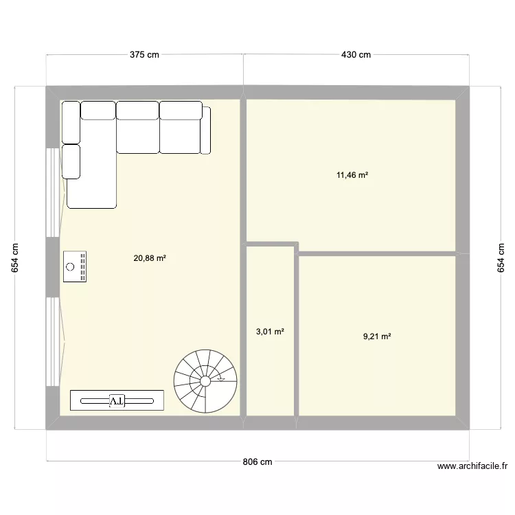 st Remy mezzanine. Plan de 