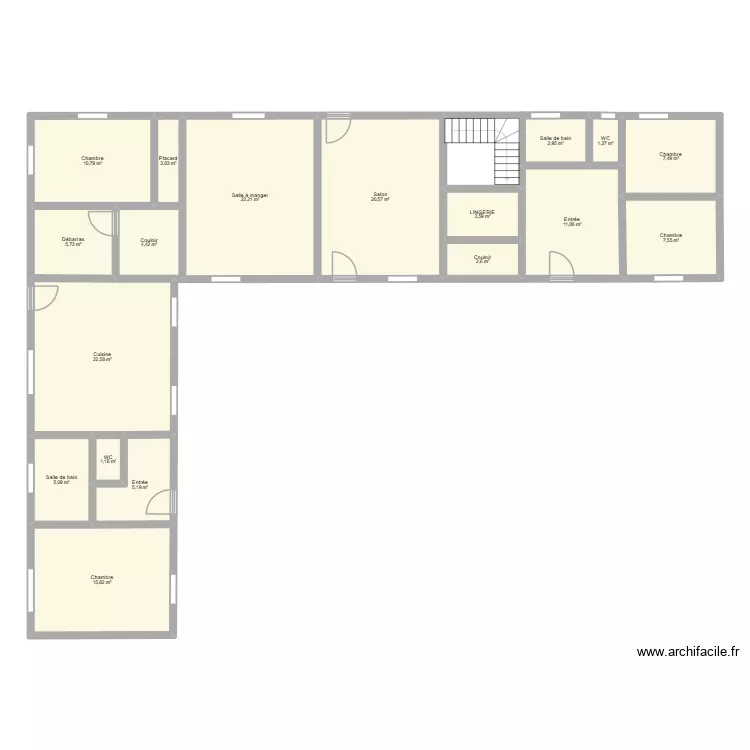 231 MAISON RDC FRESSIN. Plan de 18  et 152 m²