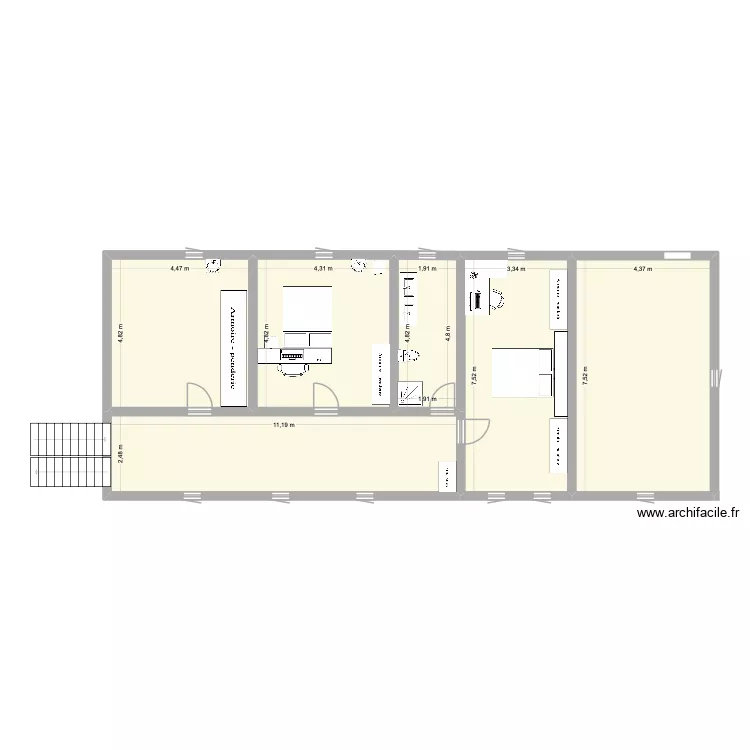 1er etage Bleret. Plan de 6 et 137 m² 1er etage Bleret. Plan de 6 et 137 m²