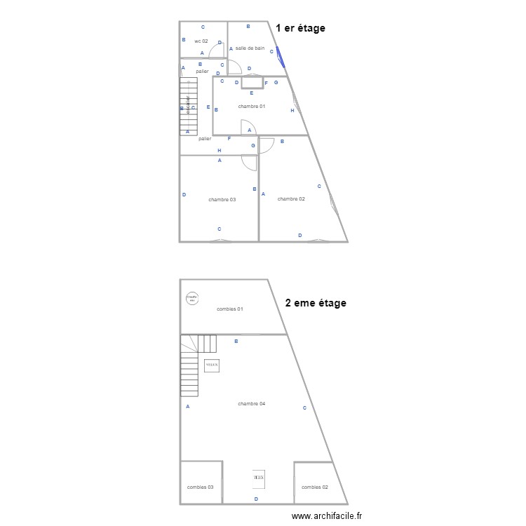 vaurillon étagePB. Plan de 0 pièce et 0 m2