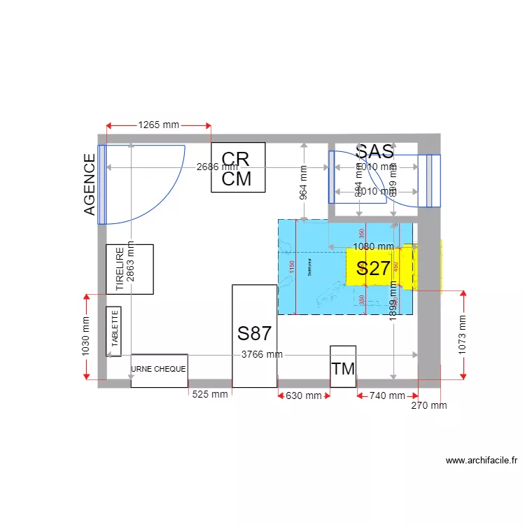 PLAN DE MASSE PROJET LA FARE LES OLIVIERS S27. Plan de 
