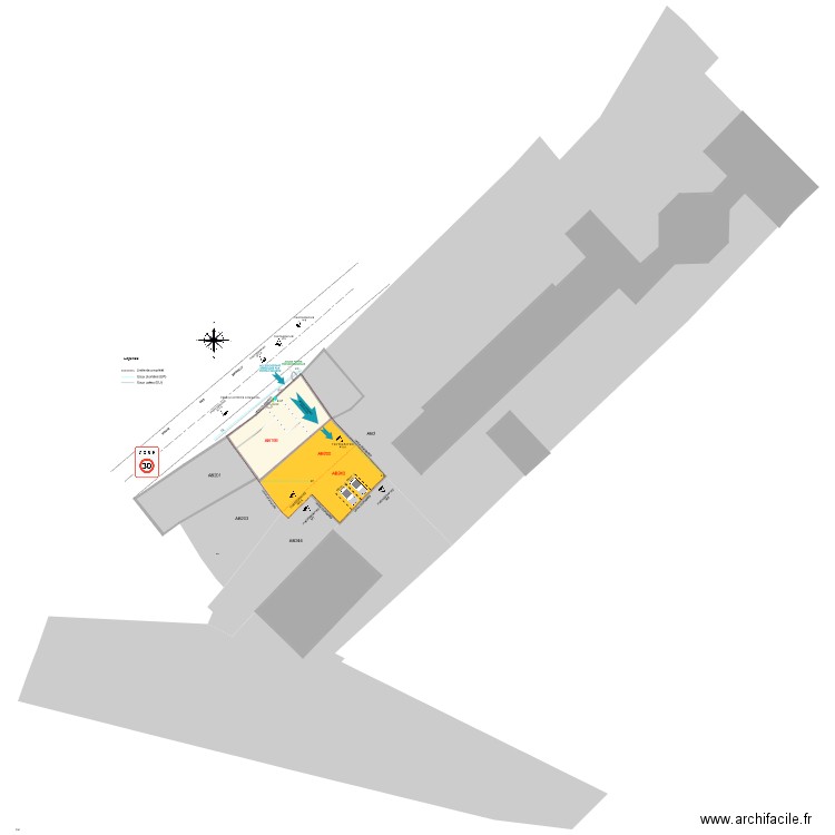 PLAN DE MASSE SAINT LAGER EXISTANT. Plan de 0 pièce et 0 m2