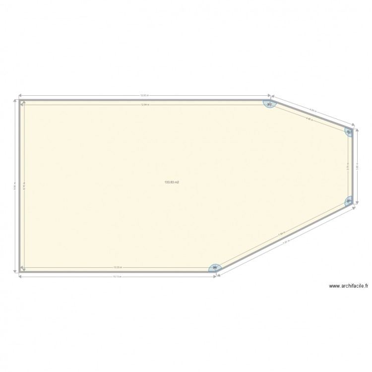 KAN SPRL. Plan de 1 pièce et 134 m2