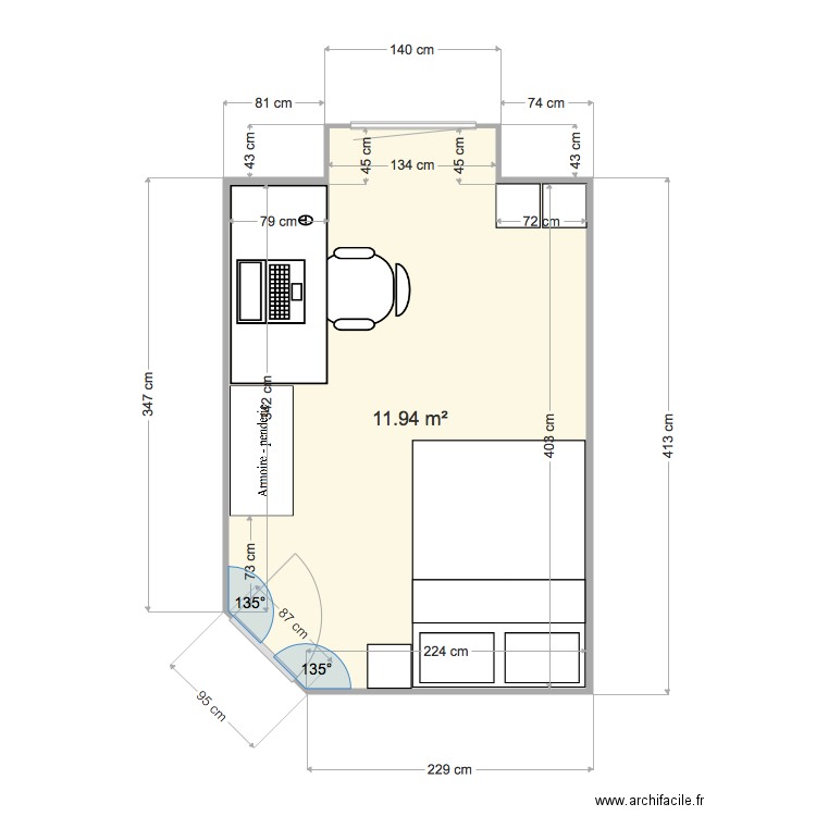 CHAMBRE CHARLOTTE. Plan de 0 pièce et 0 m2