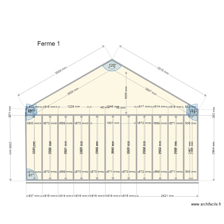 ferme 1. Plan de 0 pièce et 0 m2