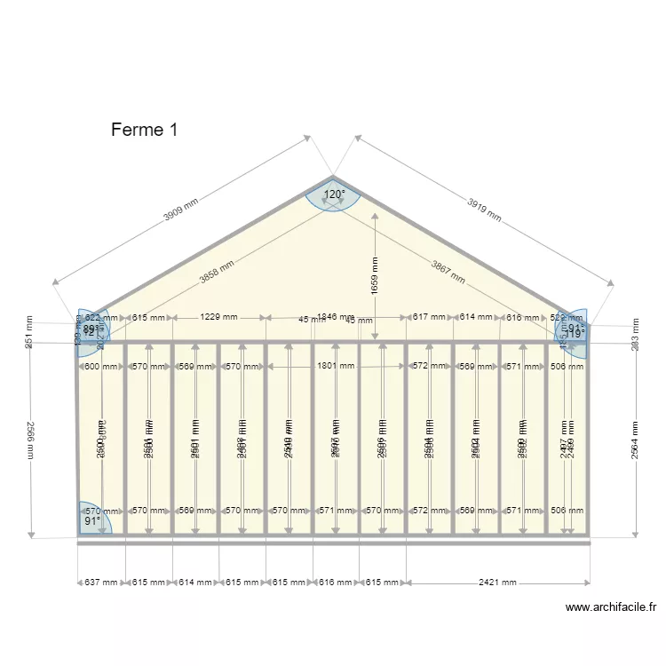 ferme 1. Plan de 