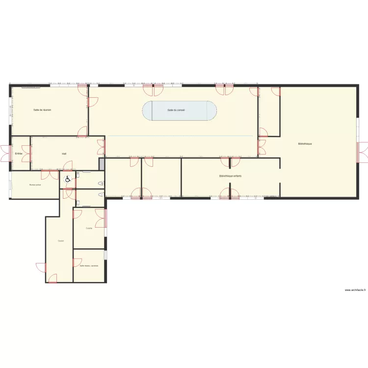 Projet salle de conseil ouvertures 1104. Plan de Projet salle de conseil ouvertures 1104. Plan de