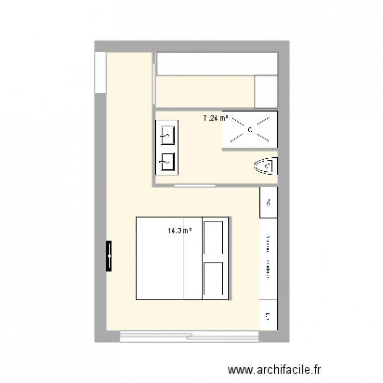 plan chambre. Plan de 0 pièce et 0 m2