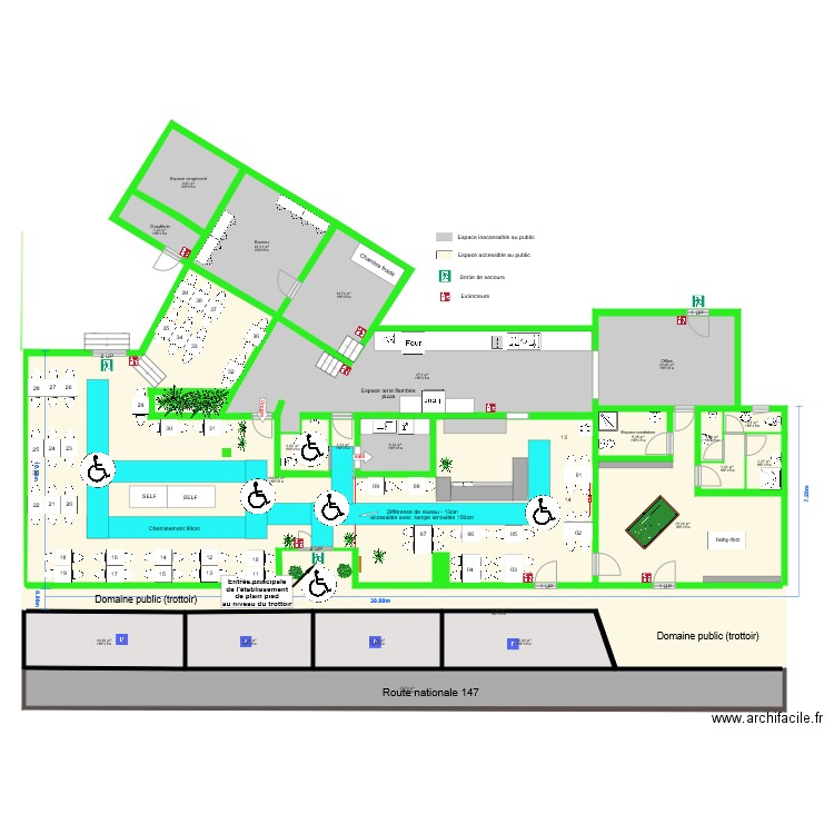 Plan accessibilté final 15 aout pièce 08. Plan de 0 pièce et 0 m2