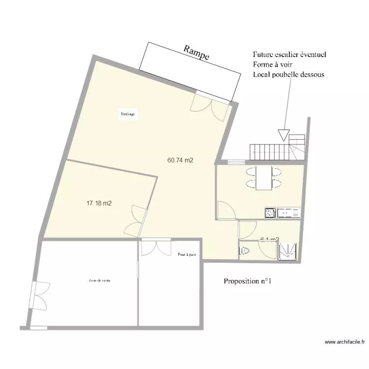 Superette le guerno Plan am&eacute;nagement modifi&eacute; 1. Plan de 