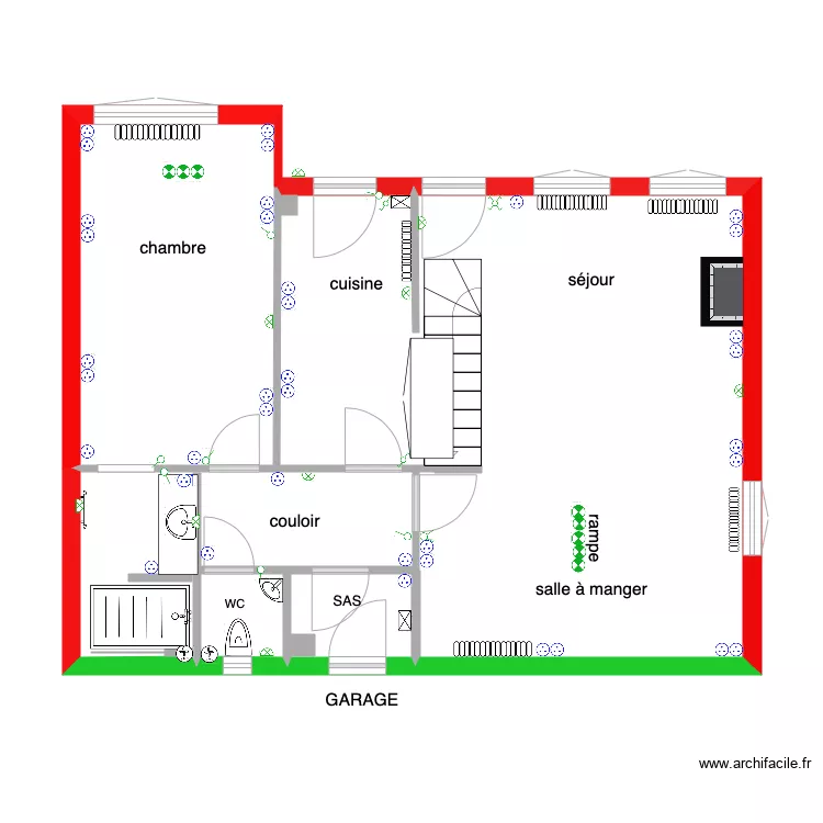 RDC plan électricité chauffage 5 février 2019. Plan de RDC plan électricité chauffage 5 février 2019. Plan de