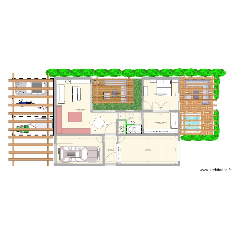 bel oeil en L. Plan de 0 pièce et 0 m2