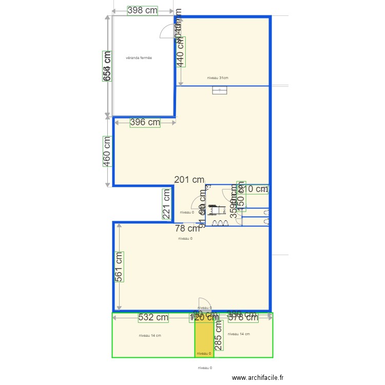 l air bleu. Plan de 0 pièce et 0 m2