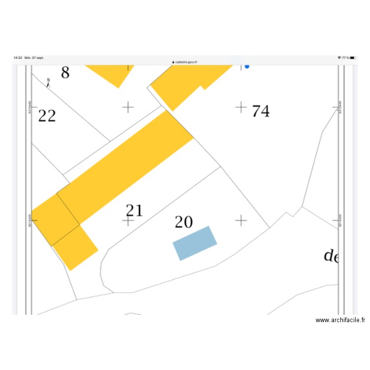 Cadastre. Plan de 0 pièce et 0 m2