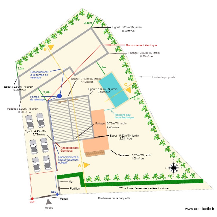 PC 2. Plan de 3 pièces et 244 m2