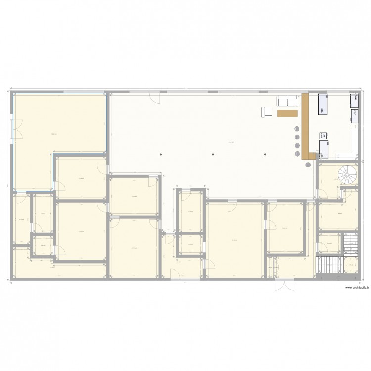 Burotic Plateau. Plan de 0 pièce et 0 m2