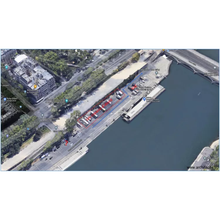 CDA Bateaux parisiens. Plan de 