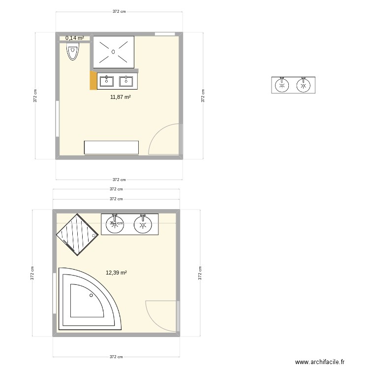 Sdb Maison. Plan de 0 pièce et 0 m2