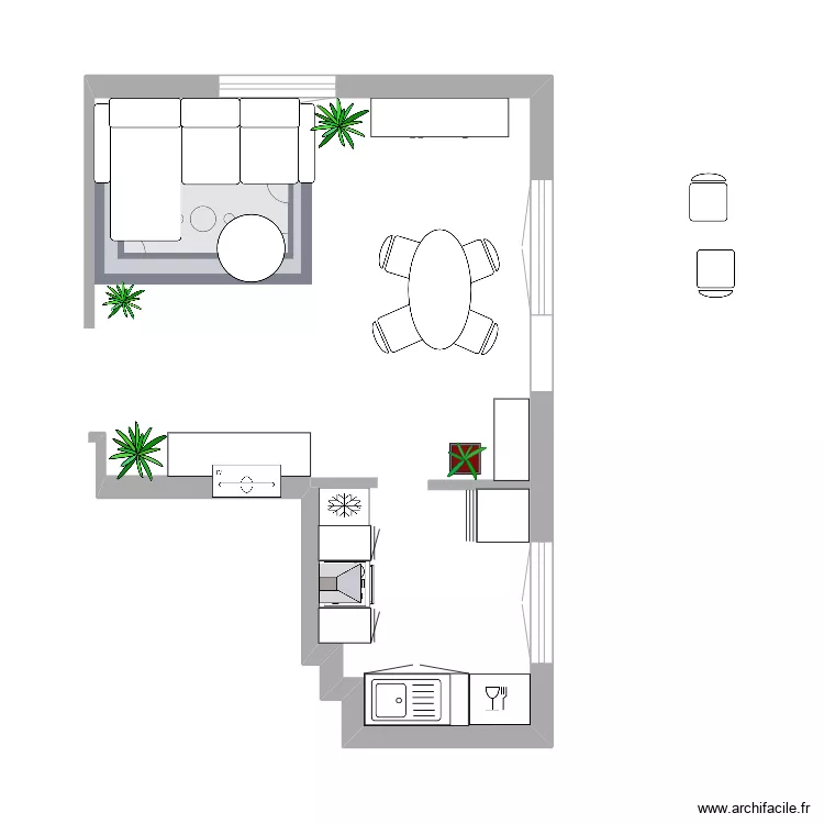 Appartement Djo'. Plan de 