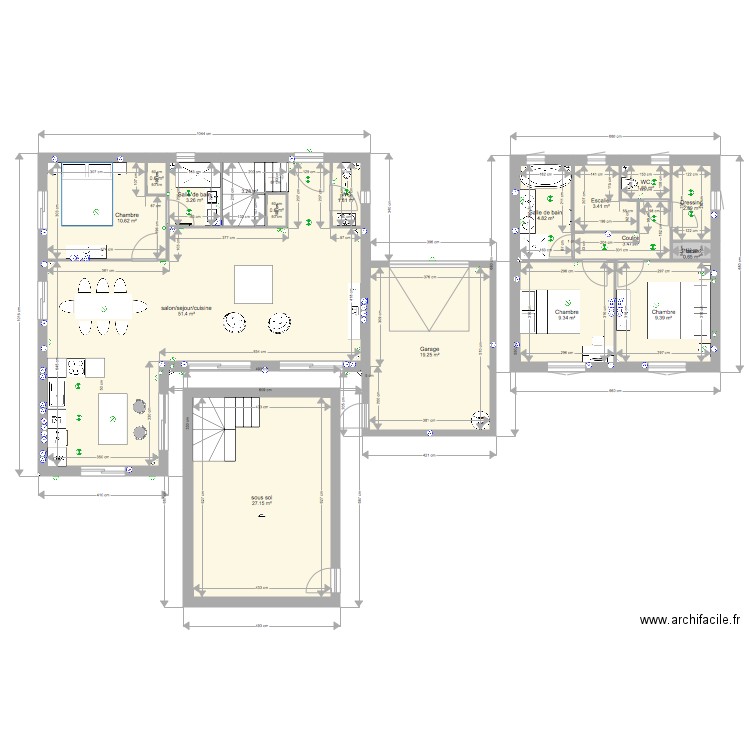 villa 3. Plan de 0 pièce et 0 m2