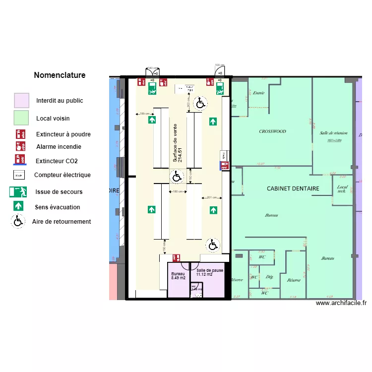 Stock priv&eacute; Champigny sur Marne apr&egrave;s projet. Plan de 