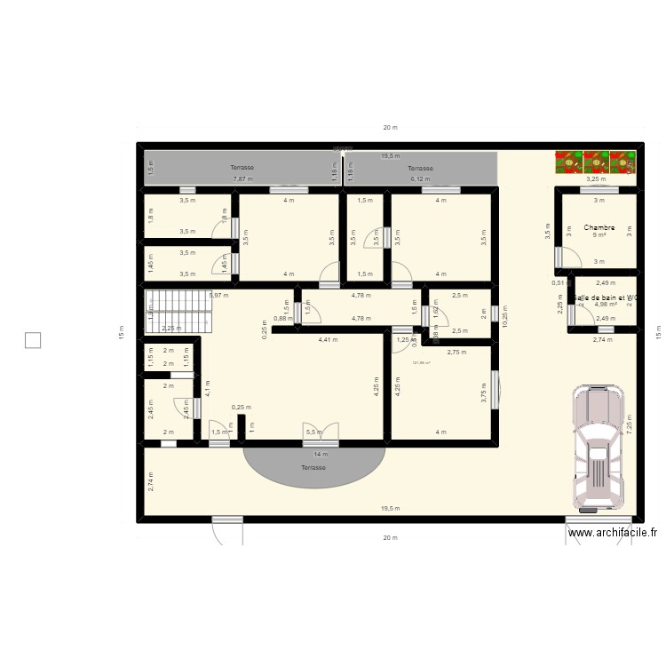 BAMAKO 3. Plan de 14 pièces et 256 m2