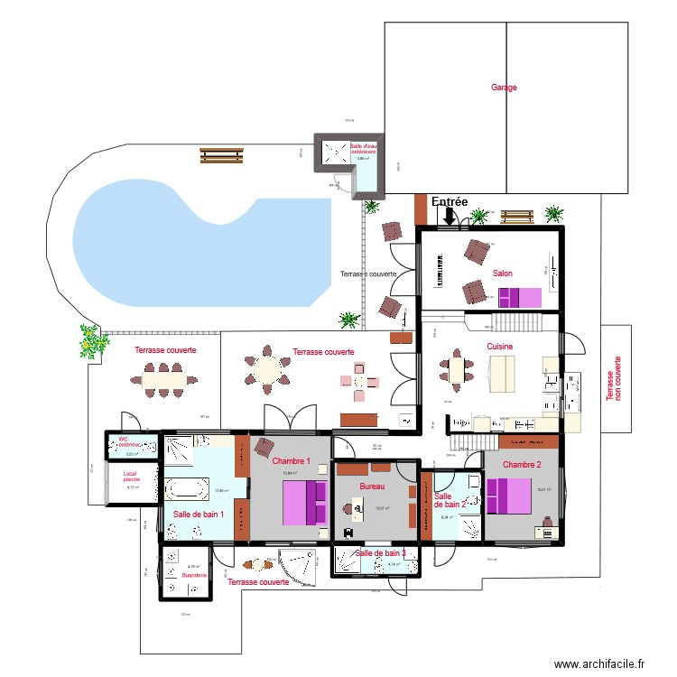Ma Villa 180822. Plan de 10 pièces et 91 m2