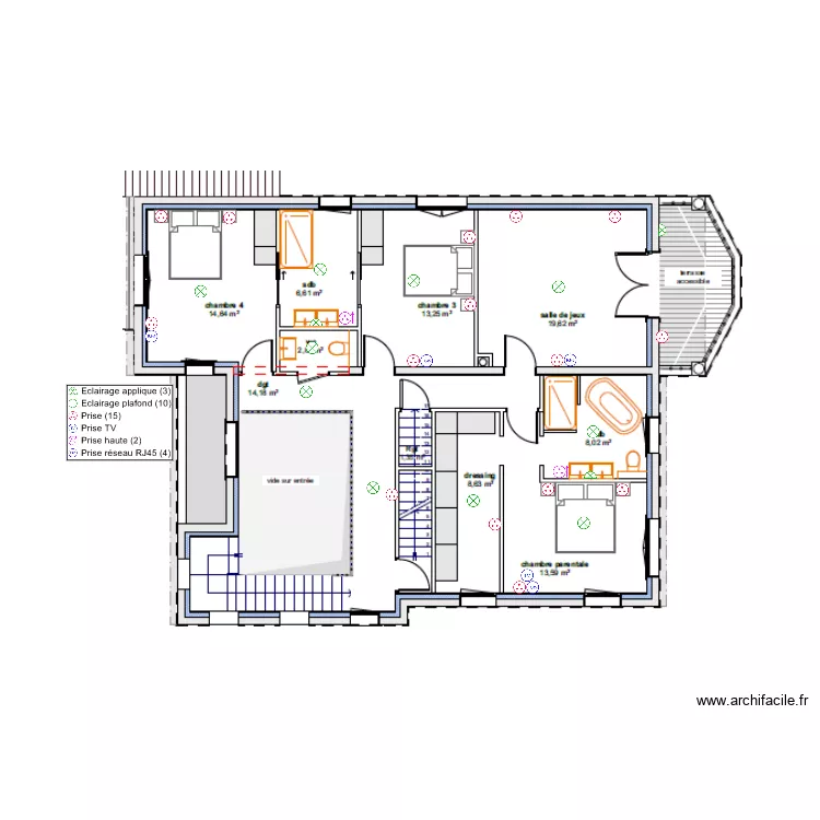 LAJDEL-PLAN ELECTRIQUE-R+1. Plan de 