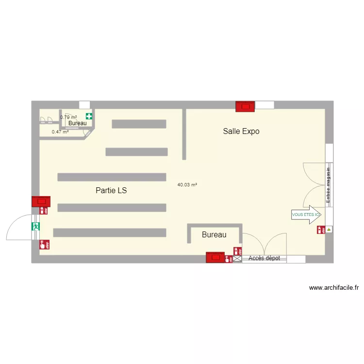 plan magasin baudemont  agrandissement 2. Plan de 