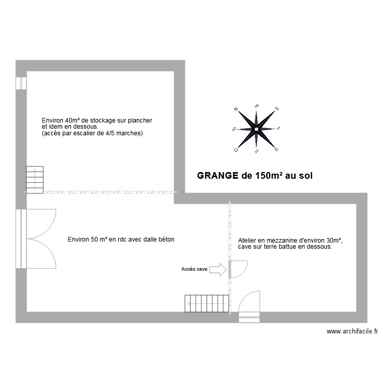 DUNYACH  Grange. Plan de 0 pièce et 0 m2