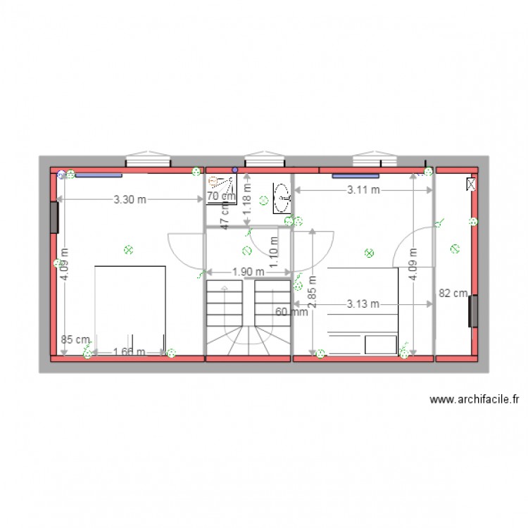 1er étage 0511. Plan de 0 pièce et 0 m2