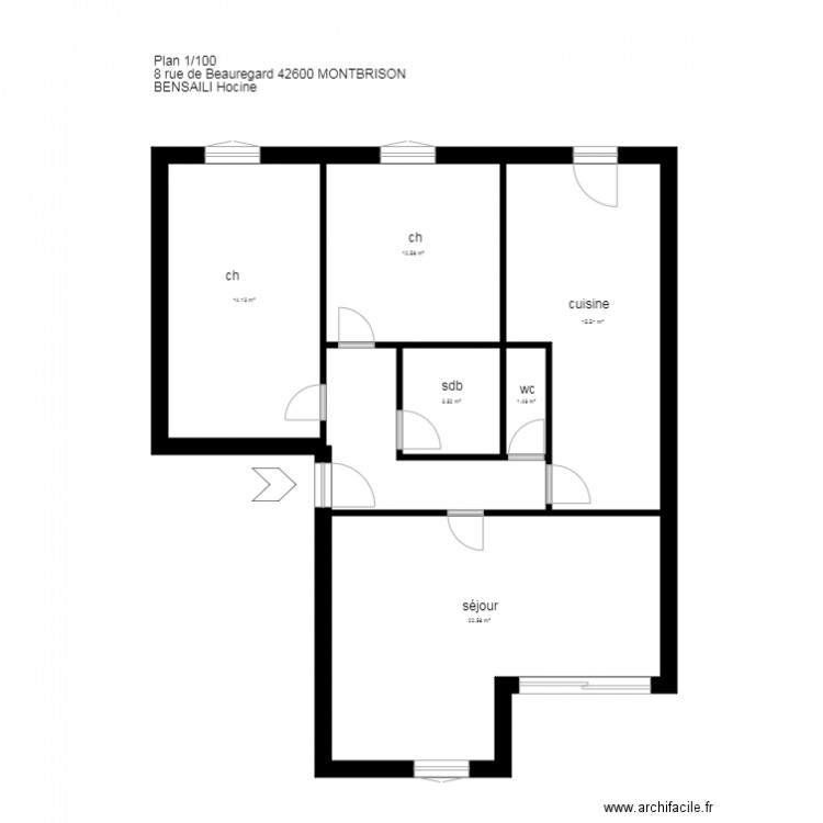 plan BENASAILI Montbrison. Plan de 0 pièce et 0 m2