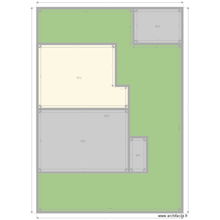 Plan de masse après. Plan de 0 pièce et 0 m2