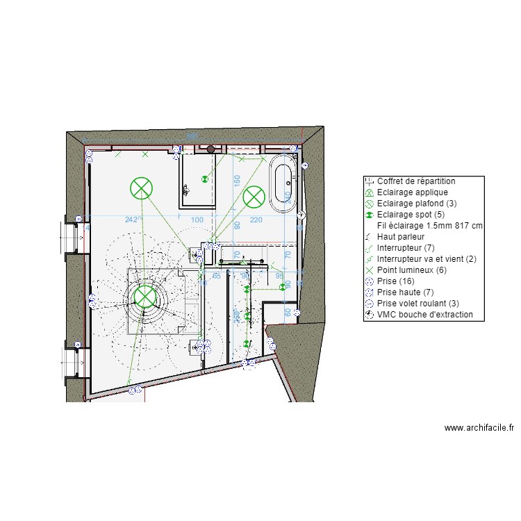 Suite parentale. Plan de 0 pièce et 0 m2