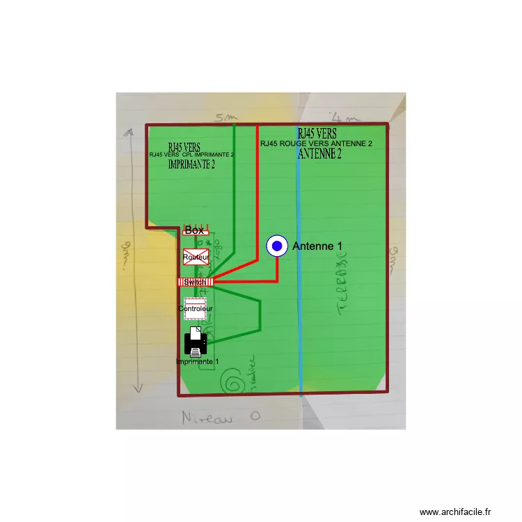 L'orangerie RDC. Plan de 