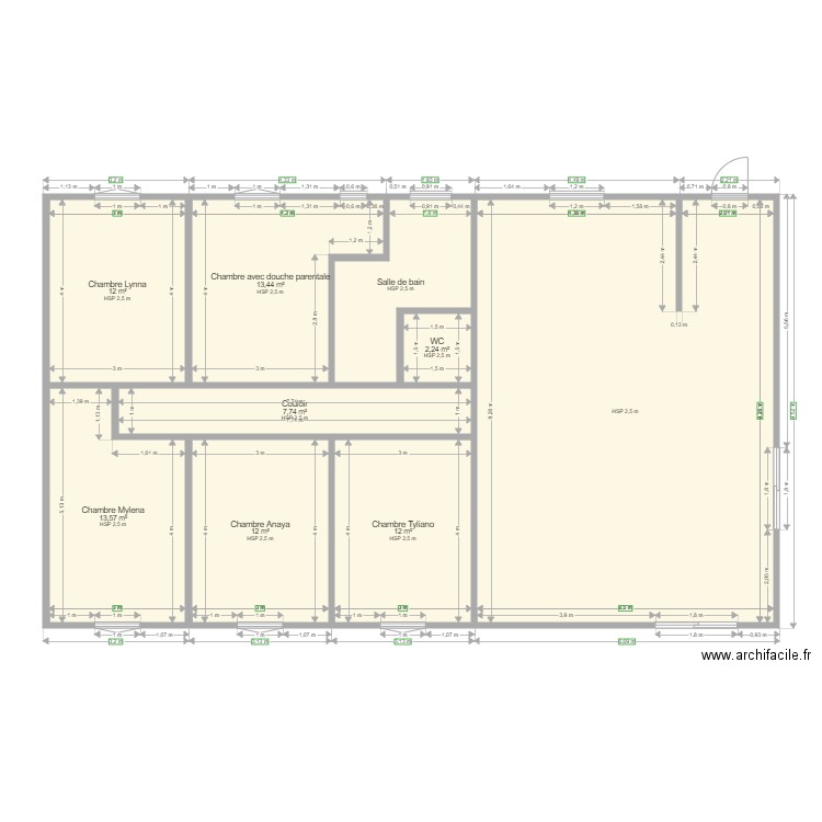 VILLA 1. Plan de 0 pièce et 0 m2