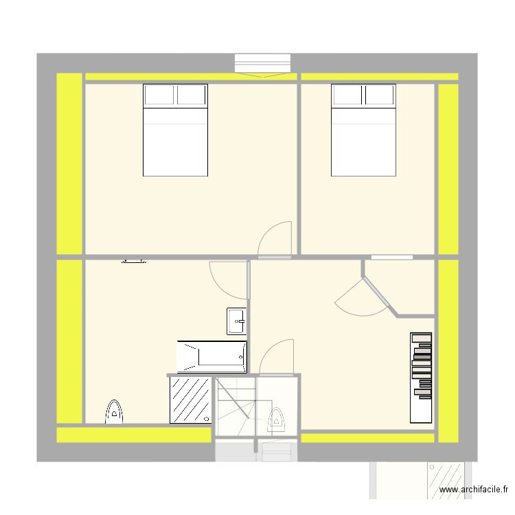 hennequin. Plan de 19 pièces et 134 m2