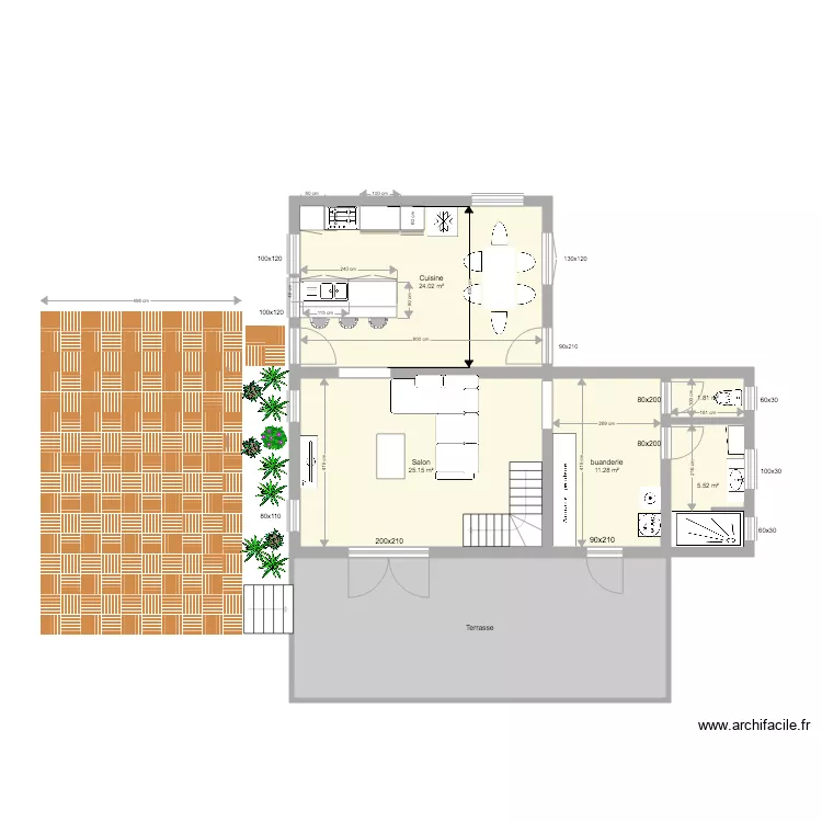 Bungalow principal 2. Plan de Bungalow principal 2. Plan de