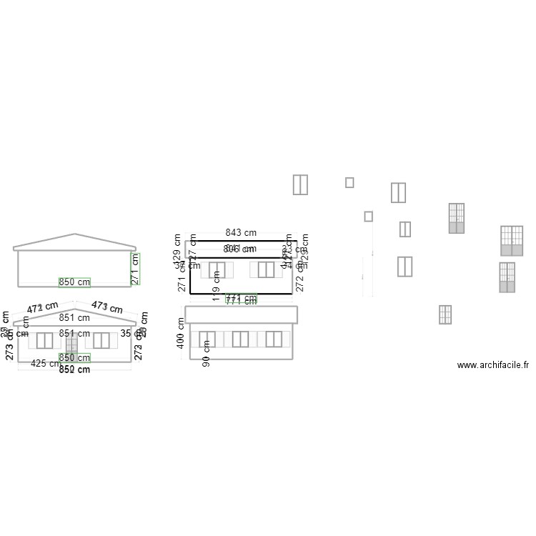 HUA façades. Plan de 0 pièce et 0 m2