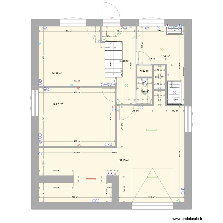 maison cecile ss sol. Plan de 8 pièces et 84 m2