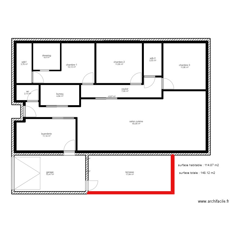 plan surface maison 2. Plan de 16 pièces et 275 m2