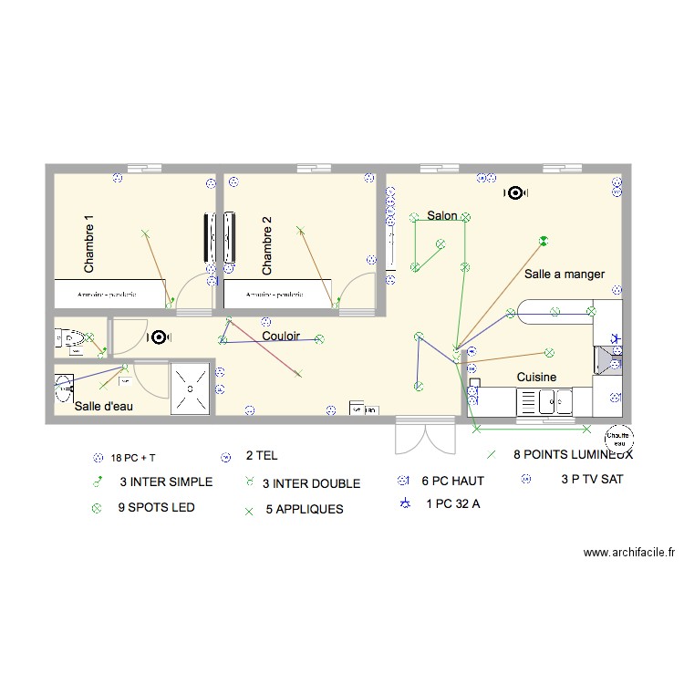 F3 APT D ELECT fil. Plan de 0 pièce et 0 m2