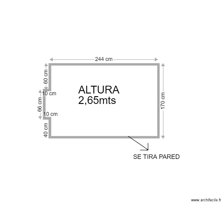 MONTSERRAT GUILA. Plan de 1 pièce et 4 m2