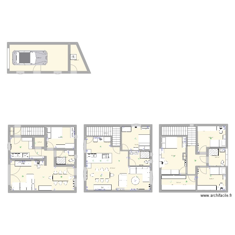 Maison 33 bis. Plan de 0 pièce et 0 m2
