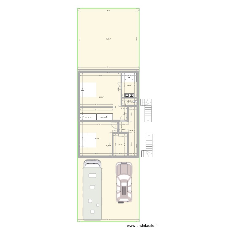 Montreuil calmette. Plan de 8 pièces et 260 m2