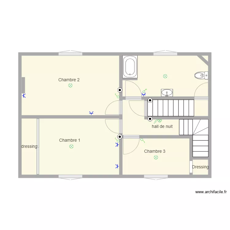 &eacute;tage. Plan de 