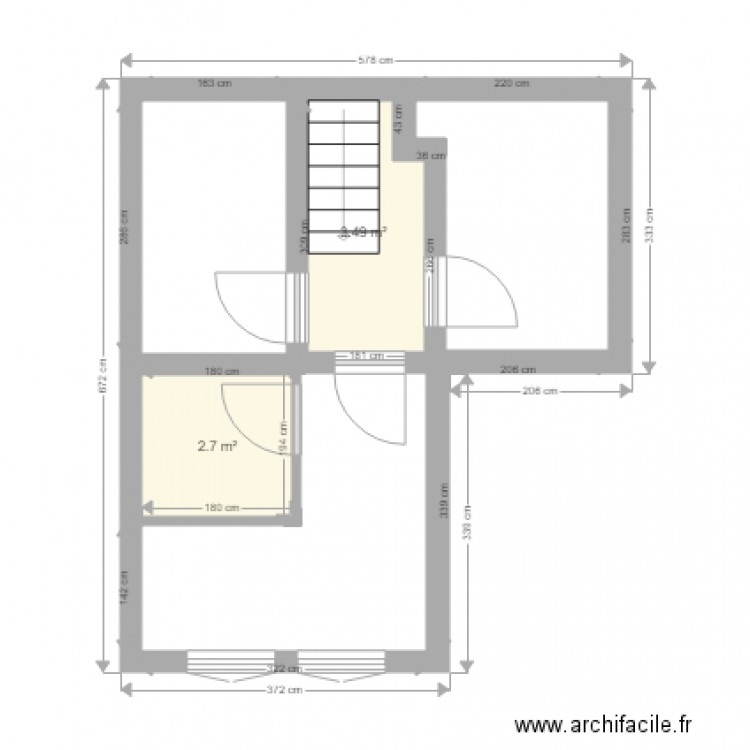 maison ostwald R+2. Plan de 2 pièces et 6 m2