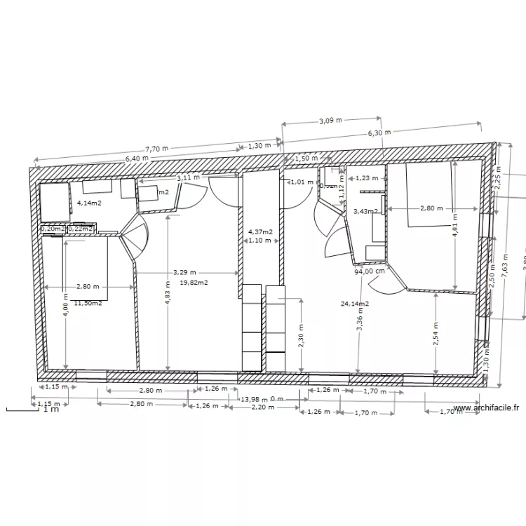 1 etage. Plan de 1 etage. Plan de