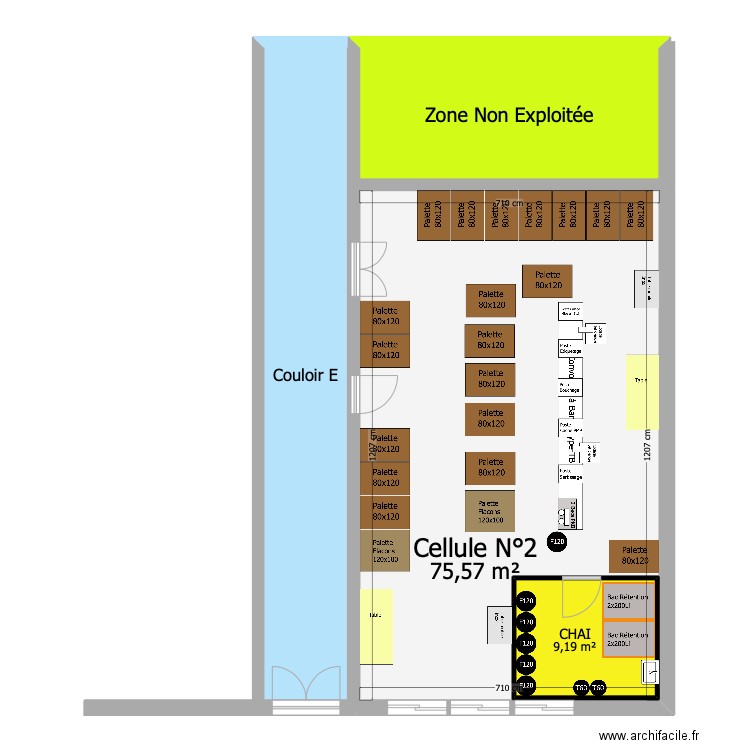 Cellule N°2. Plan de 0 pièce et 0 m2
